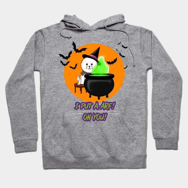 HOCUS POCUS BICHON WITCH Hoodie by Art by Eric William.s